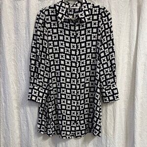 Zara Black and White Mini Dress